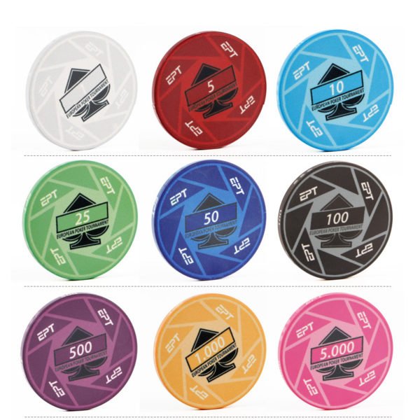 EPT Ceramics Tournament Poker Chip Set Design C (500) - Image 3