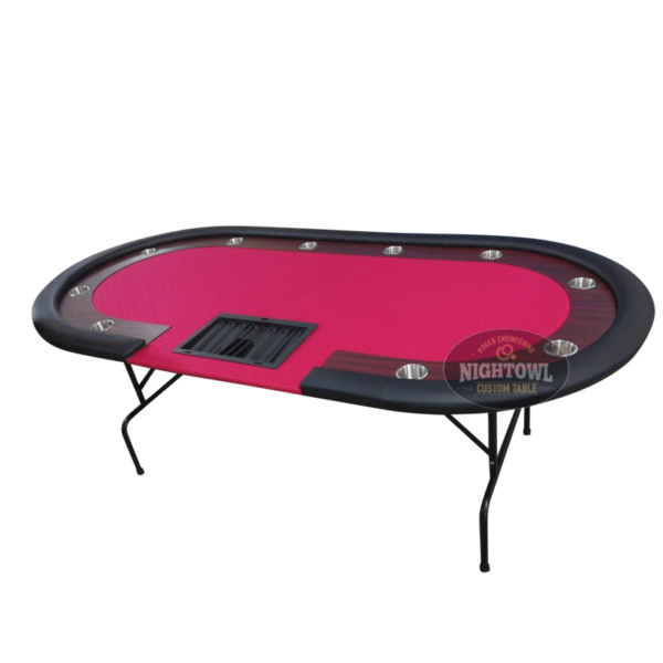 Oval Poker Table (7 Ft) with Dealer Tray - Image 4