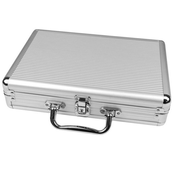 Silver Aluminium 200 Poker Chip Case - Image 3