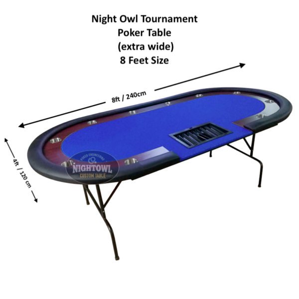 Oval Poker Table (8 Ft) with Dealer Tray